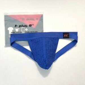 F + R - Size S - Swimmer/Jogger Athletic Supporter - Blue/Red - Jockstrap